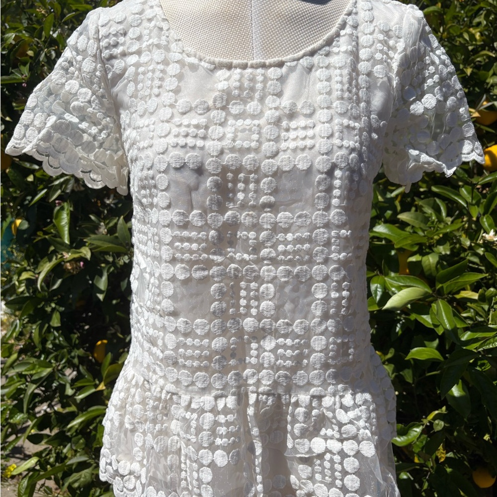 Leifsdottir White Lace Blouse